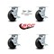 Service Caster 5 Inch Rubber on Steel Caster Set with Roller Bearings 4 Brake 2 Swivel Lock SCC SCC-30CS520-RSR-TLB-BSL-2-TLB-2 - alternate 6